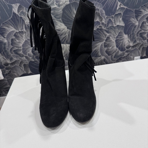 Free People Wild Rose Slouch Fringe Boots in Black size EU 37 - Picture 3 of 9